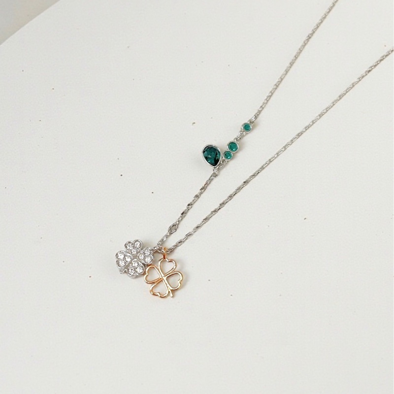 莉亞精品♡ 施華洛世奇 四葉草 項鍊 二手-0