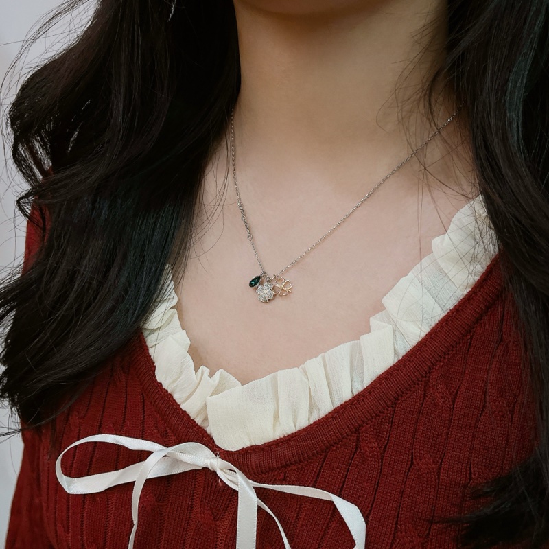 莉亞精品♡ 施華洛世奇 四葉草 項鍊 二手-1