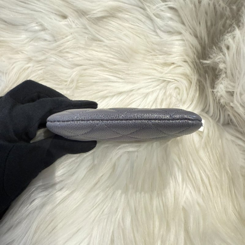 全新 香奈兒 灰色吐司卡包-3