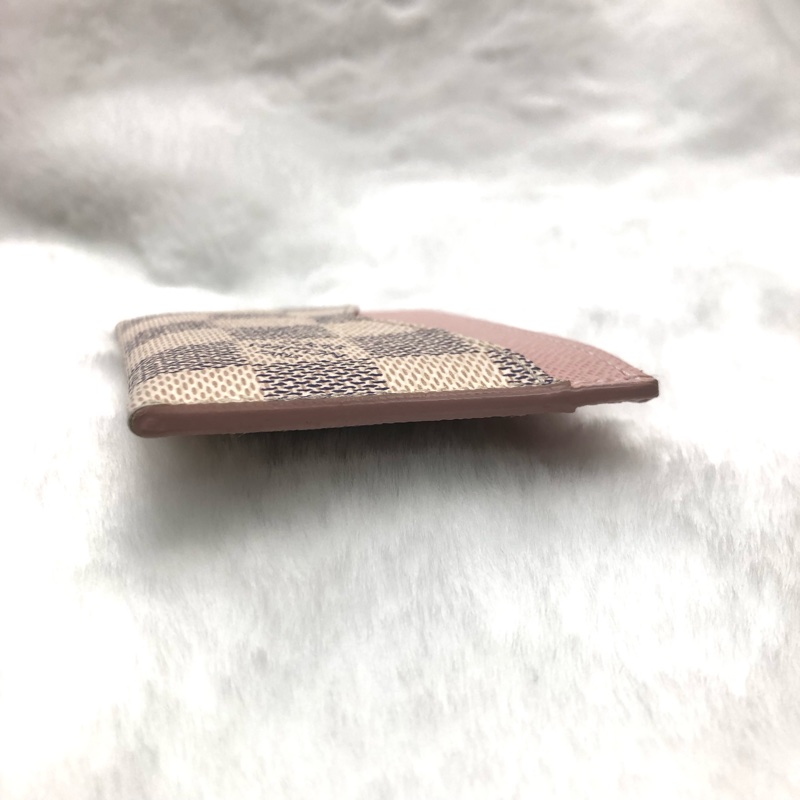 LV白棋盤粉色卡夾X836-20