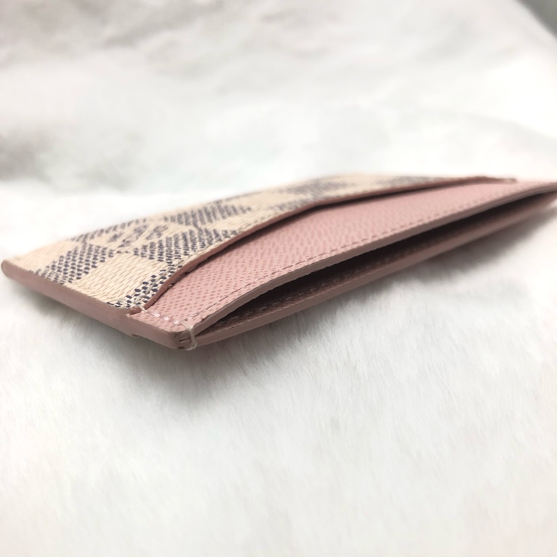 LV白棋盤粉色卡夾X836-25