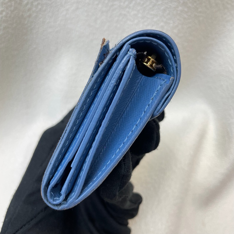 LV Zoé Monogram 老花拼藍色三摺短夾 XB721-30