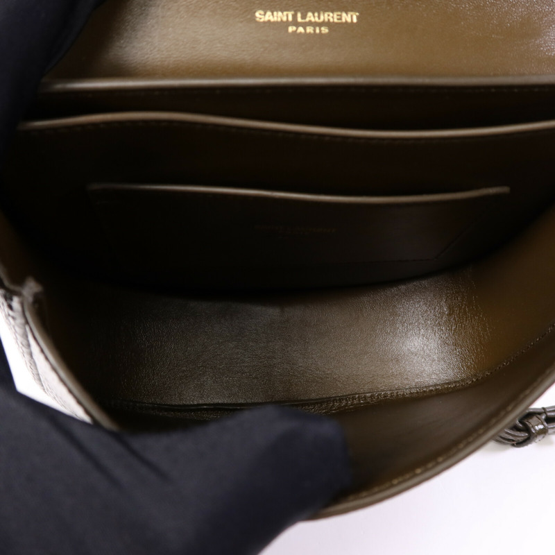 SAINT LAURENT 牛皮皮革Kaia Crossbody Bag金扣肩背袋-4