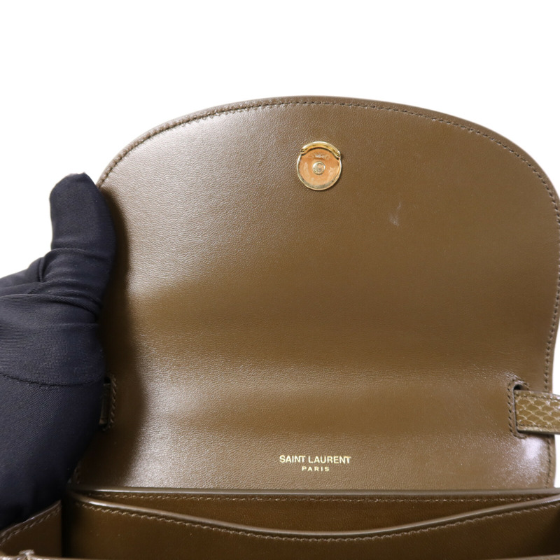 SAINT LAURENT 牛皮皮革Kaia Crossbody Bag金扣肩背袋-13