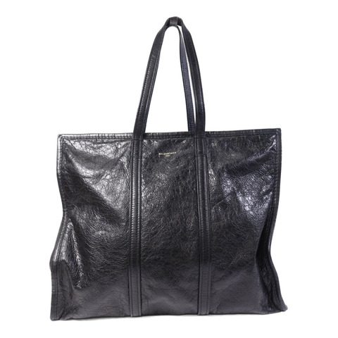 BALENCIAGA 羊皮皮革Bazar Shopper銀扣肩背袋