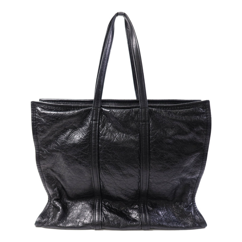 BALENCIAGA 羊皮皮革Bazar Shopper銀扣肩背袋-1