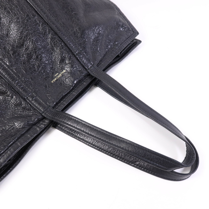 BALENCIAGA 羊皮皮革Bazar Shopper銀扣肩背袋-7