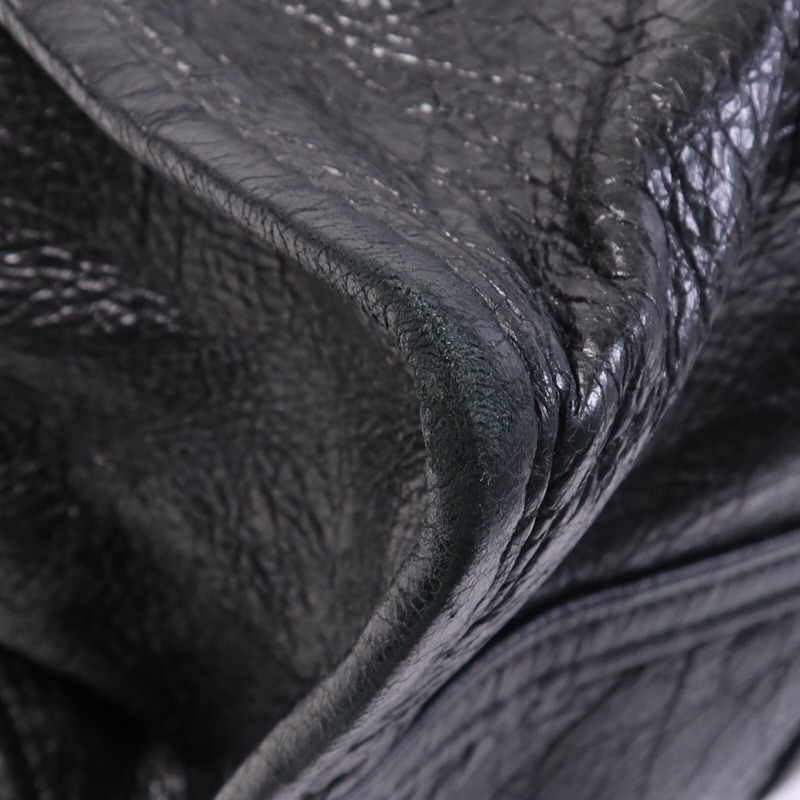 BALENCIAGA 羊皮皮革Bazar Shopper銀扣肩背袋-10