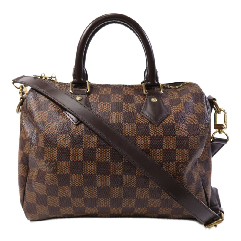 LOUIS VUITTON Damier Ebene Speedy Bandouliere 25手挽袋-0