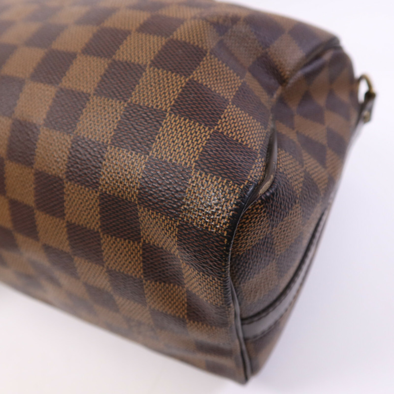 LOUIS VUITTON Damier Ebene Speedy Bandouliere 25手挽袋-7