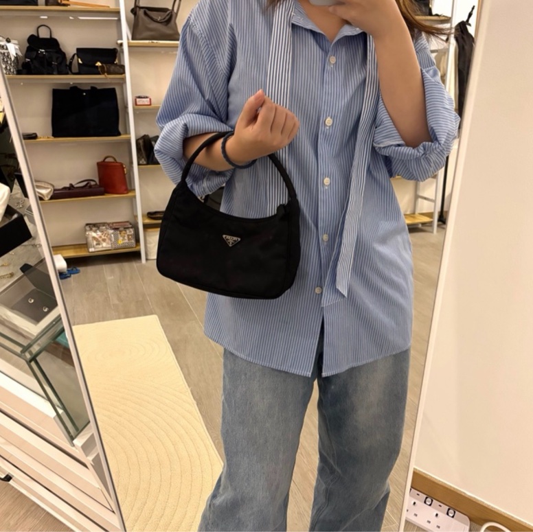 Prada 經典 Hobo 手提包-4