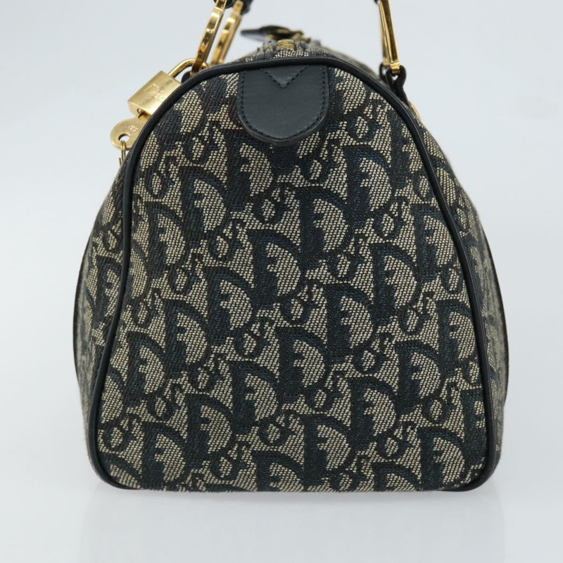 【日本直送】Christian Dior Trotter帆布波士頓包 海軍藍 金色 正品 151399V-3