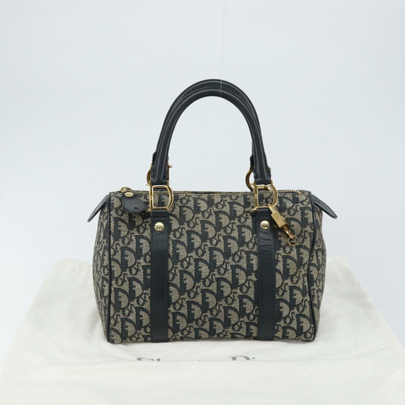 【日本直送】Christian Dior Trotter帆布波士頓包 海軍藍 金色 正品 151399V-11