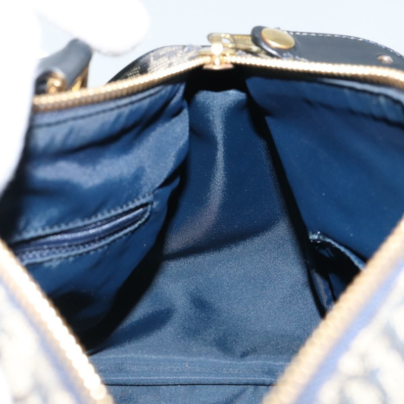【日本直送】Christian Dior Trotter帆布波士頓包 海軍藍 金色 正品 151399V-19