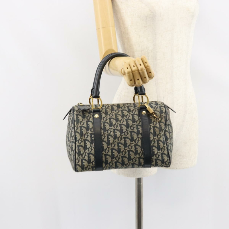 【日本直送】Christian Dior Trotter帆布波士頓包 海軍藍 金色 正品 151399V-23