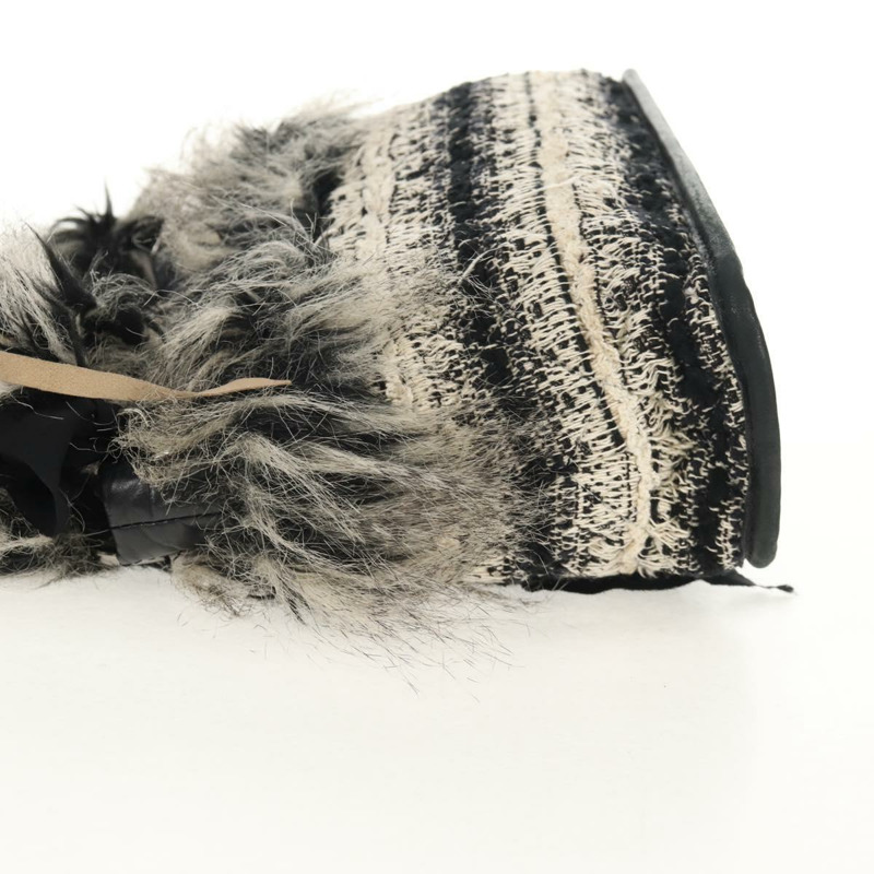 【日本直送】香奈兒 (CHANEL) 鏈條 COCO 標誌單背包,斜紋軟呢布料,黑色,銀色 CC 標誌,正品編號 145069AV-2