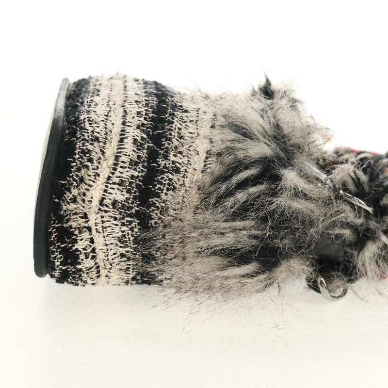 【日本直送】香奈兒 (CHANEL) 鏈條 COCO 標誌單背包,斜紋軟呢布料,黑色,銀色 CC 標誌,正品編號 145069AV-3