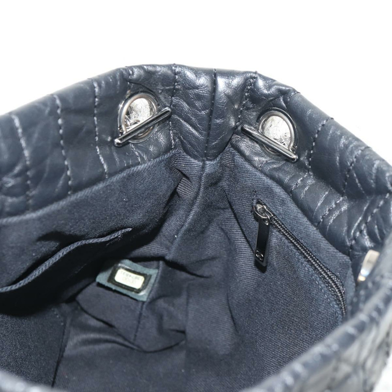 【日本直送】香奈兒 (CHANEL) 鏈條 COCO 標誌單背包,斜紋軟呢布料,黑色,銀色 CC 標誌,正品編號 145069AV-19