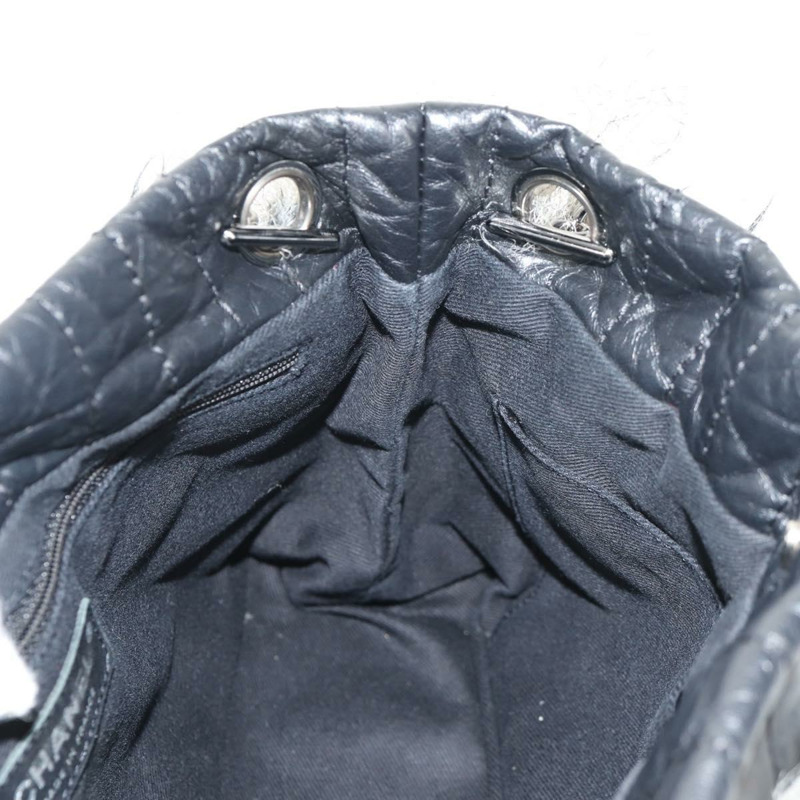 【日本直送】香奈兒 (CHANEL) 鏈條 COCO 標誌單背包,斜紋軟呢布料,黑色,銀色 CC 標誌,正品編號 145069AV-20