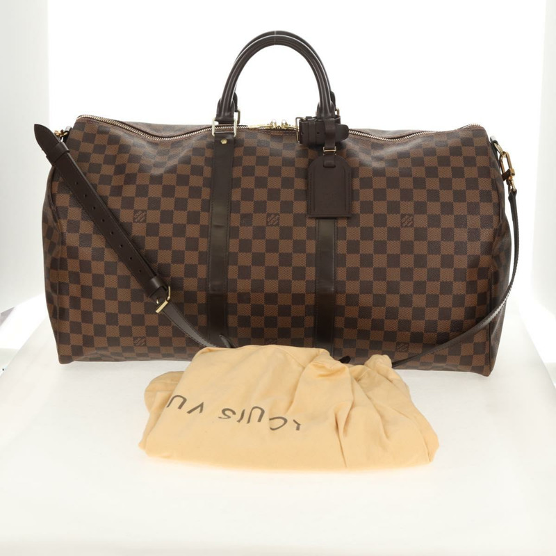 【日本直送】路易威登 Damier Ebene Keepall Bandouliere 55 波士頓包 N41414 正品 am9712V-11