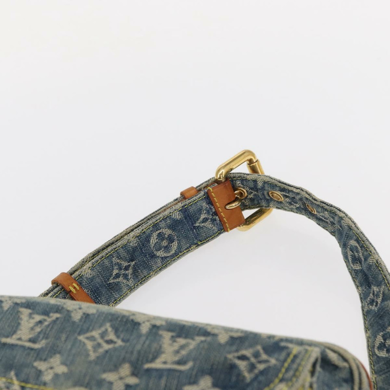 【日本直送】路易威登 Monogram 牛仔布腰包/肩背包 藍色 M44741 LV 正品 ka139V-7