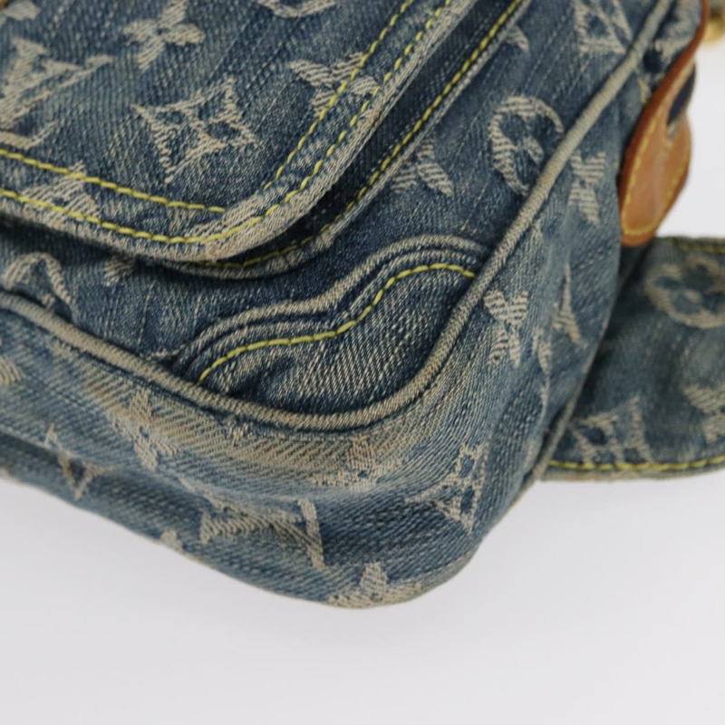 【日本直送】路易威登 Monogram 牛仔布腰包/肩背包 藍色 M44741 LV 正品 ka139V-13