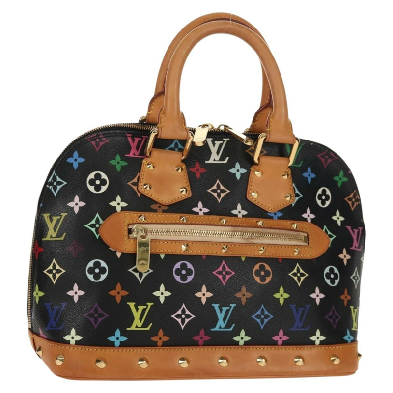 【日本直送】路易威登 Monogram Multicolor Alma 手提包 黑色 M92646 LV 正品 ka244AV-0