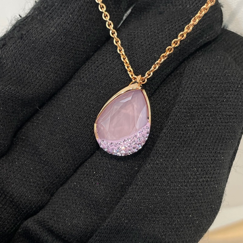Swarovski 梨型紫水晶閃鑽項鏈XB604-1