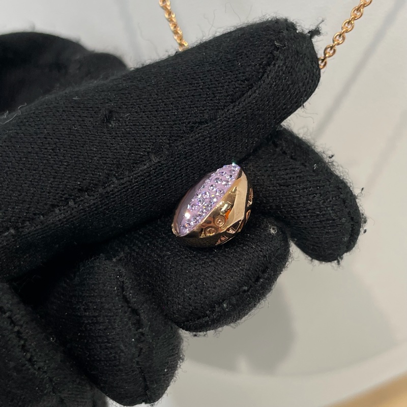 Swarovski 梨型紫水晶閃鑽項鏈XB604-5