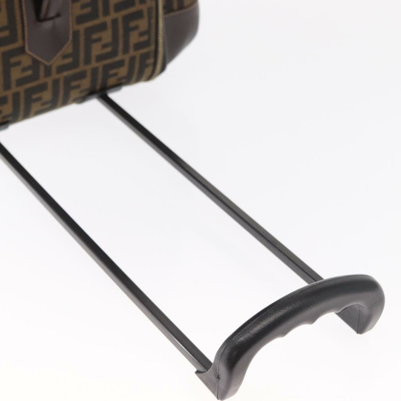 【日本直送】FENDI Zucca帆布旅行箱,黑色/棕色,正品,貨號155959SAV-8