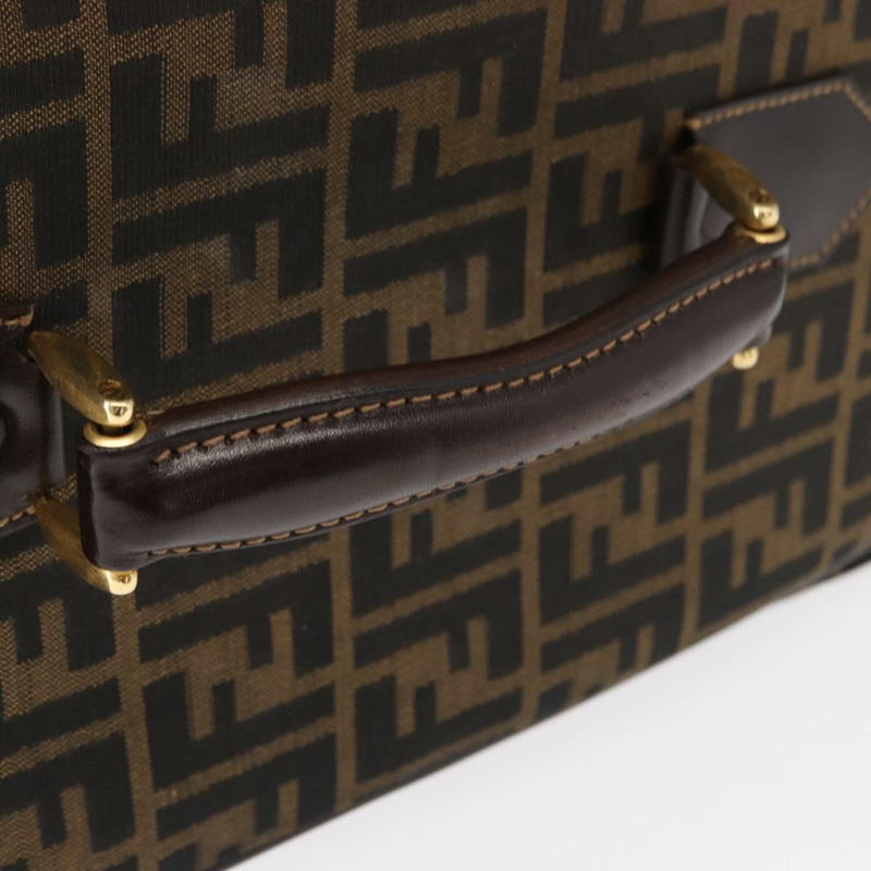【日本直送】FENDI Zucca帆布旅行箱,黑色/棕色,正品,貨號155959SAV-10