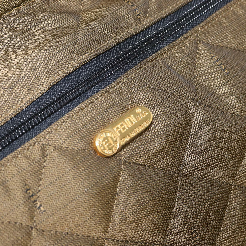 【日本直送】FENDI Zucca帆布旅行箱,黑色/棕色,正品,貨號155959SAV-21