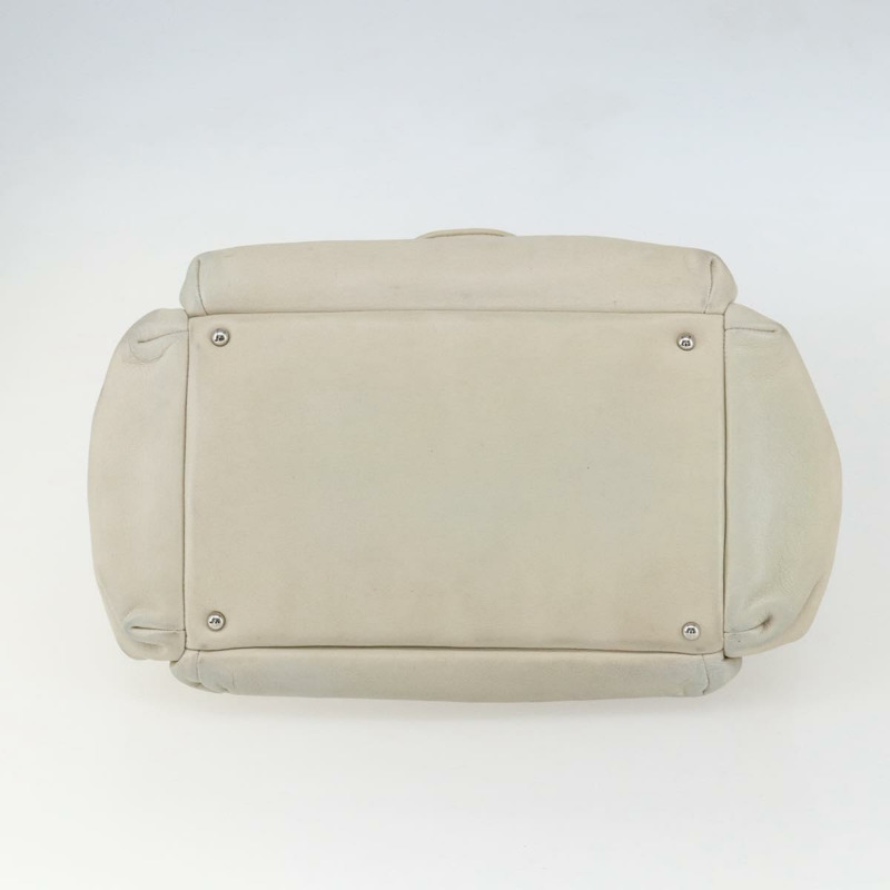 【日本直送】香奈兒 (CHANEL) 絎縫鏈條單肩背包,象牙皮革,銀色雙C標誌,貨號 157281SAV-4