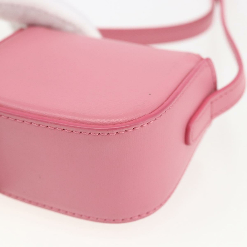 【日本直送】CELINE Triomphe Mini Claude 肩包，小牛皮材質，粉金色，正品編號 153596SAM-15