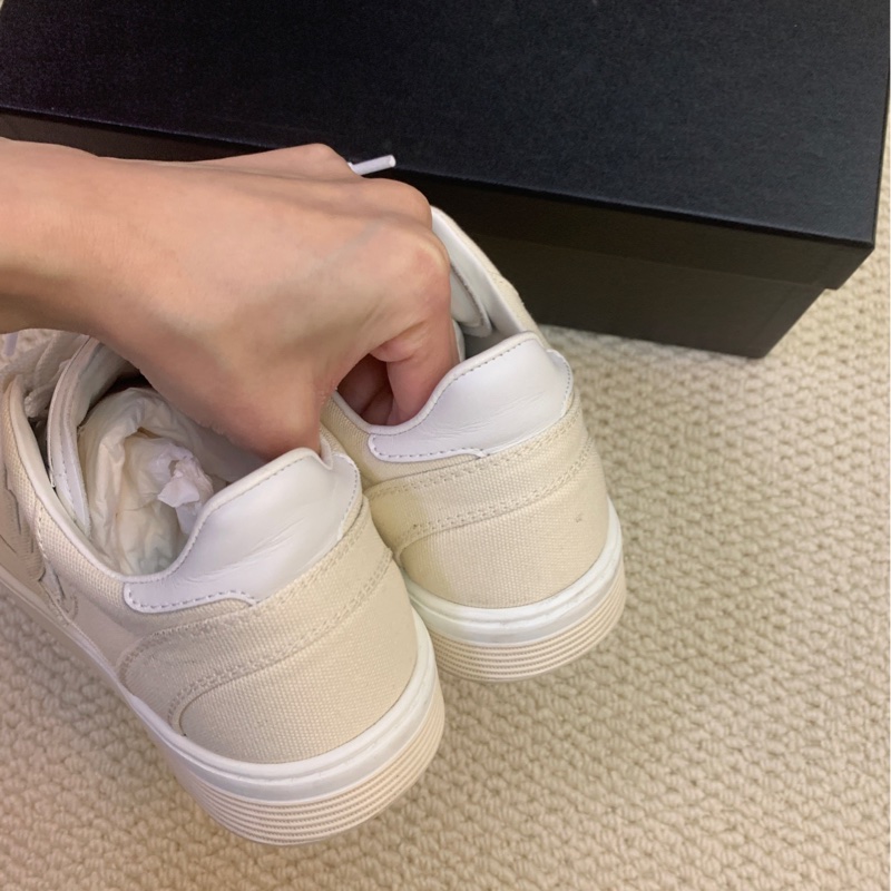 99新39碼 Chanel香奈兒24c米白色板鞋-2
