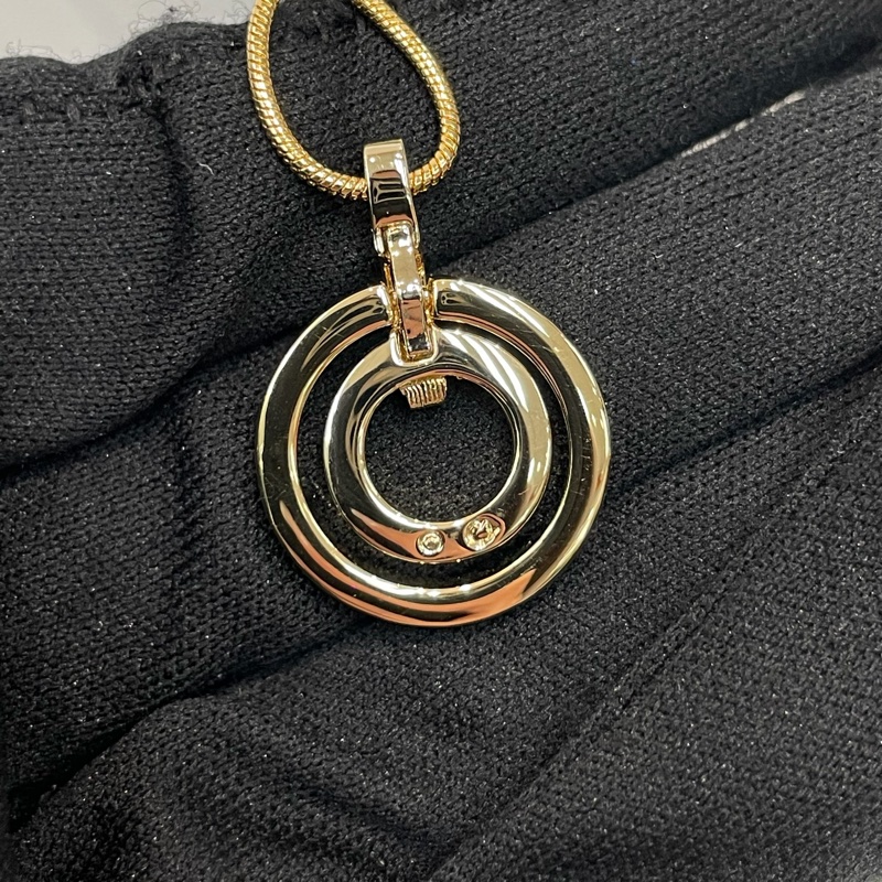 Swarovski 金色閃鑽圓形項鏈 XB642-2