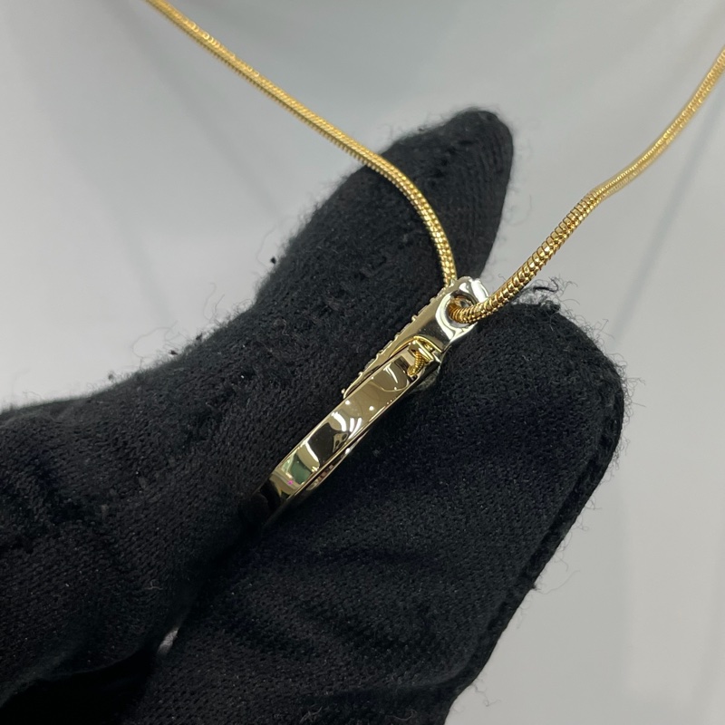 Swarovski 金色閃鑽圓形項鏈 XB642-3