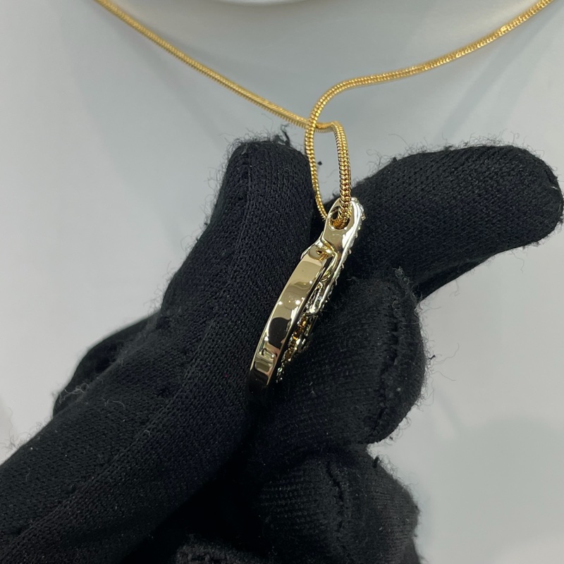 Swarovski 金色閃鑽圓形項鏈 XB642-4