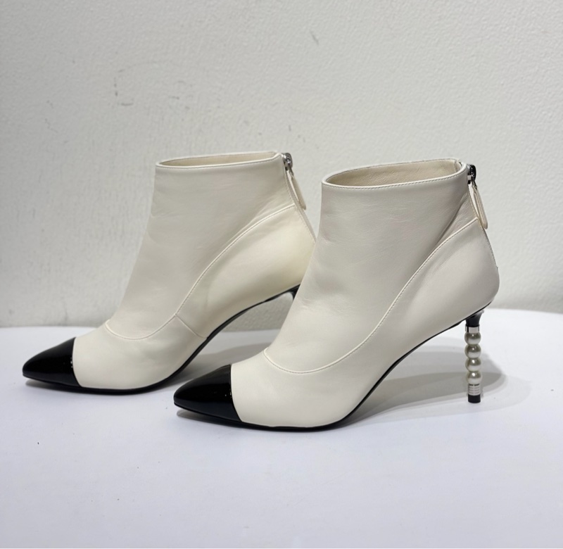 香奈兒Chanel 拼色小香風珍珠跟37碼99 新閒置未使用-2