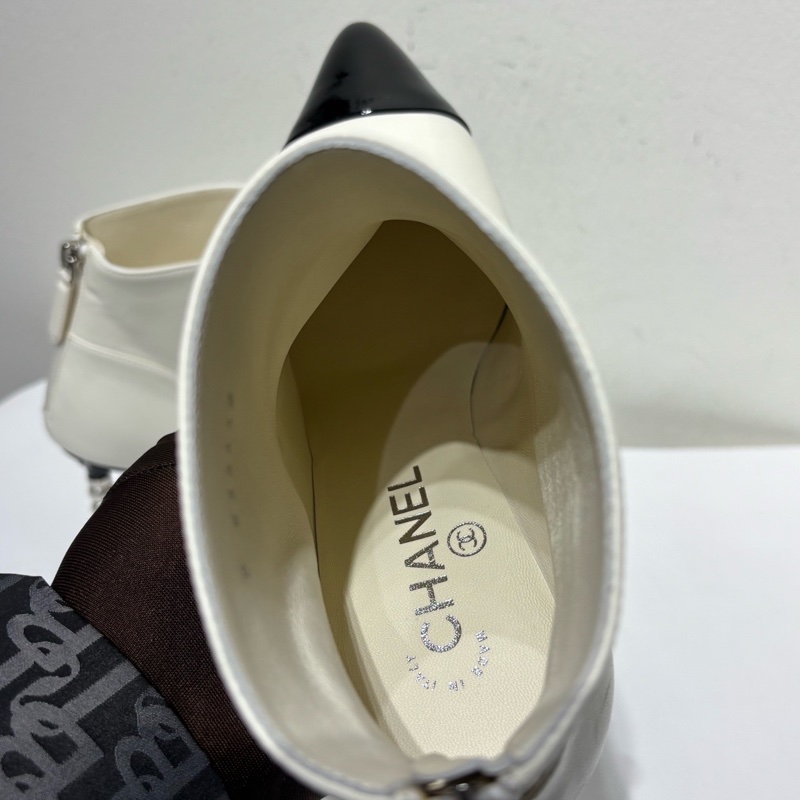 香奈兒Chanel 拼色小香風珍珠跟37碼99 新閒置未使用-7