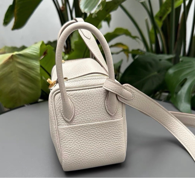 Hermes 冰川白mini Lindy金扣 TC皮 U刻-1