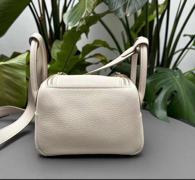 Hermes 冰川白mini Lindy金扣 TC皮 U刻-2