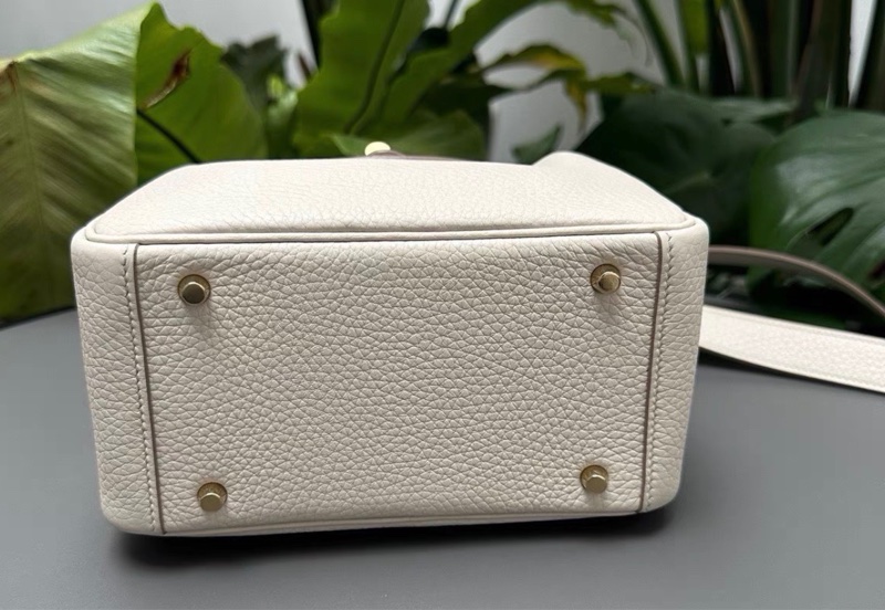 Hermes 冰川白mini Lindy金扣 TC皮 U刻-4