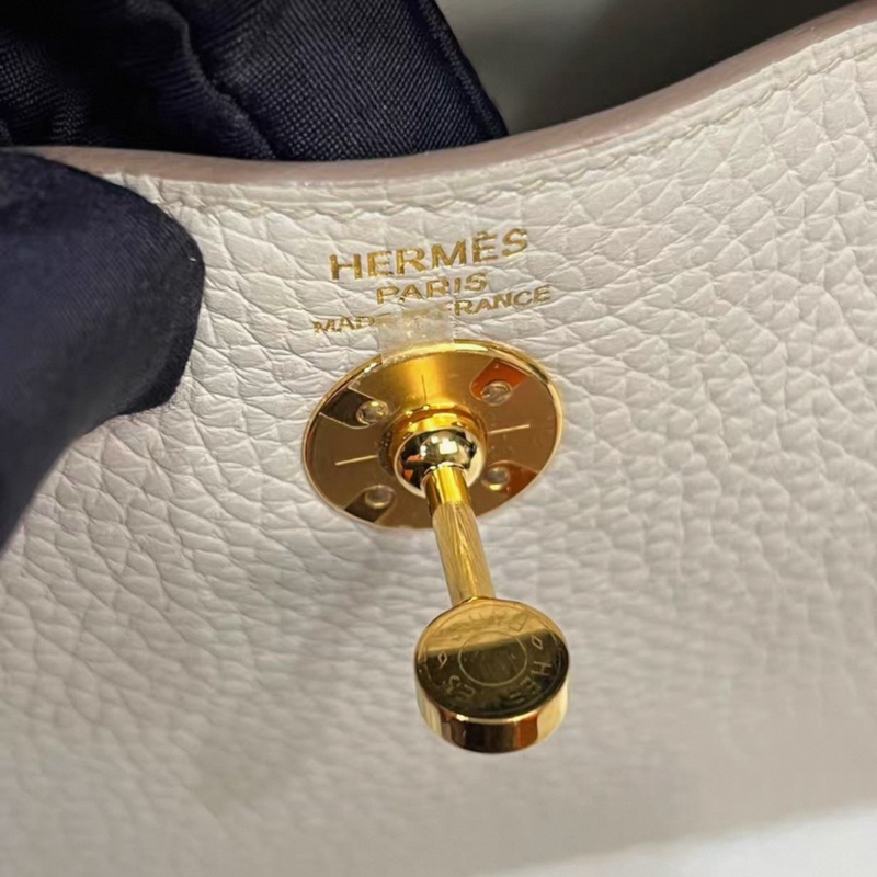 HERMES愛馬仕mini lindy一代 冰川白 金扣 U刻 帶票-7