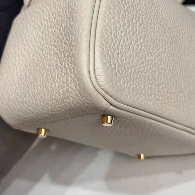 HERMES愛馬仕mini lindy一代 冰川白 金扣 U刻 帶票-13
