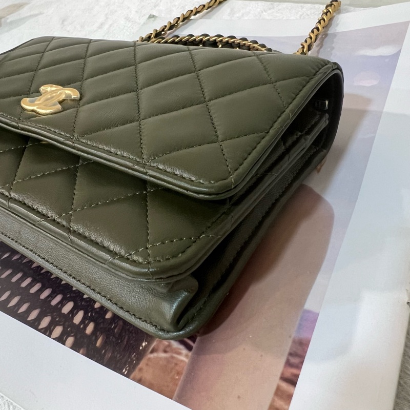 ෆ Chanel 手把woc 墨綠色-10
