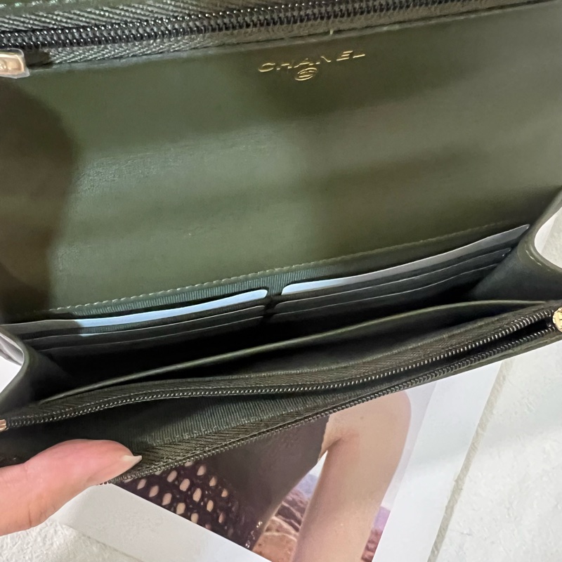 ෆ Chanel 手把woc 墨綠色-18