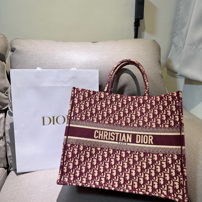 Dior Book tote 酒紅色 GM 拍拍圈最低價-2