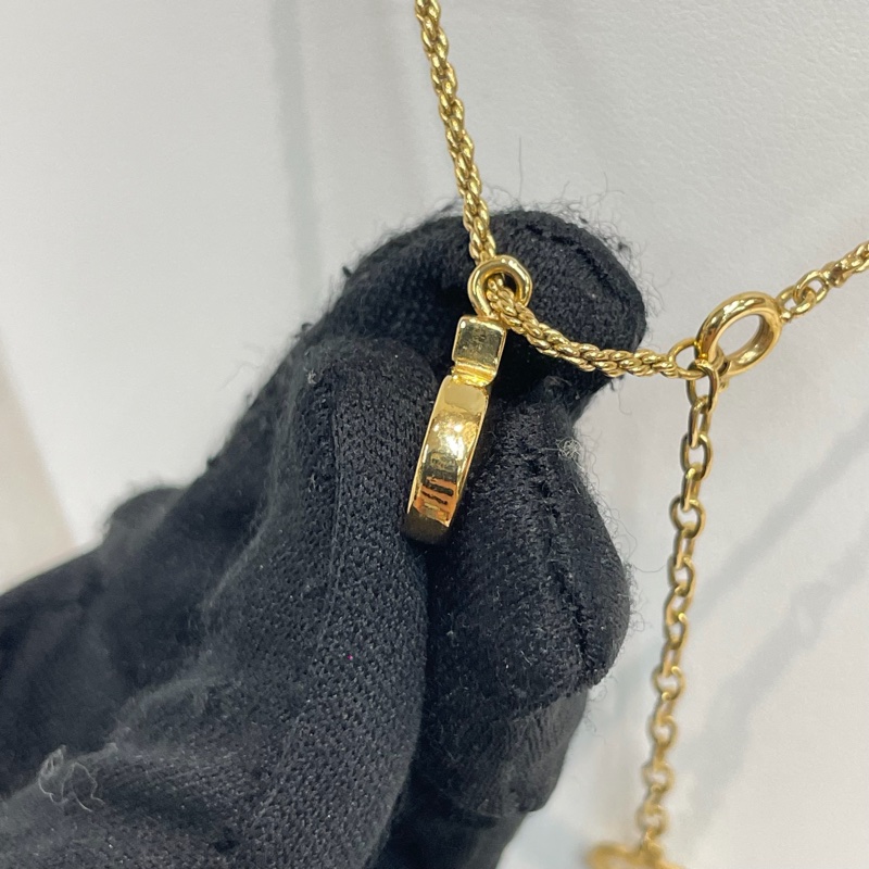 Dior 中古CD logo水鑽項鏈 XB352-3