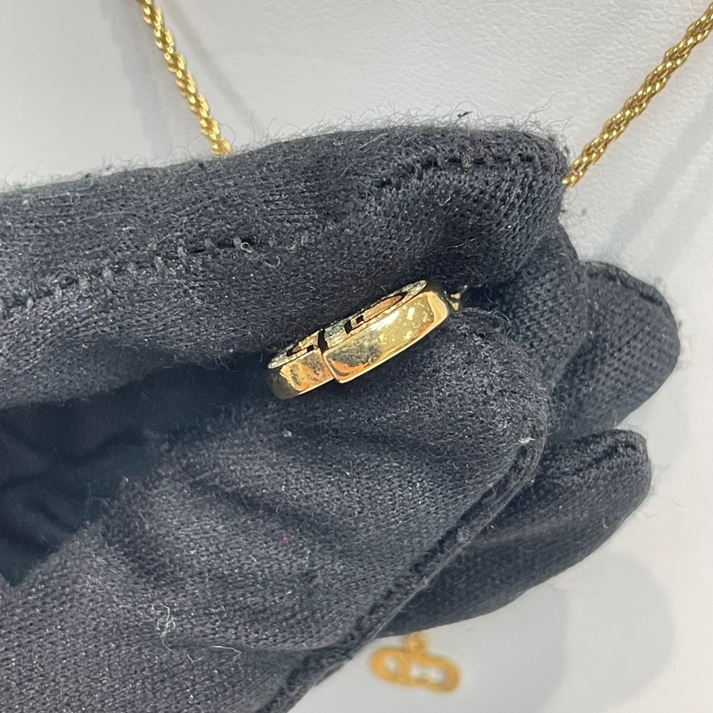 Dior 中古CD logo水鑽項鏈 XB352-5